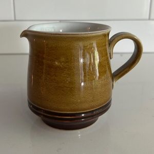Denby Vintage Creamer Painter's Palette Brown Pattern 12oz Restaurant Ware
